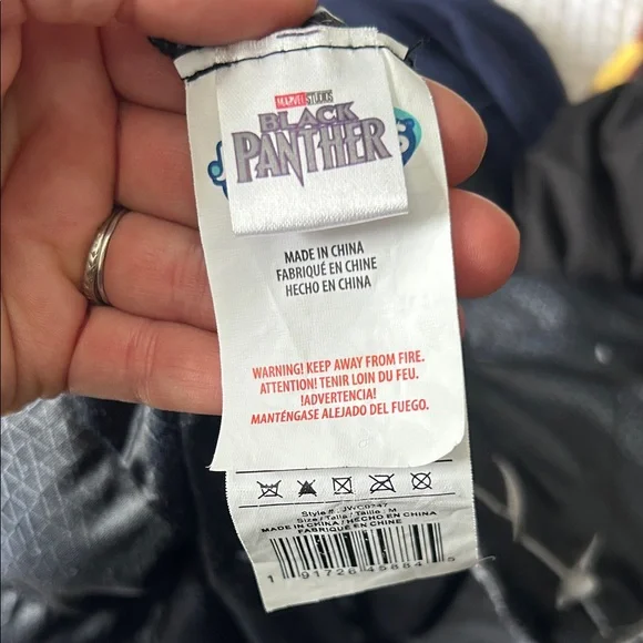Marvel Black Panther Kids Costume - Black and Silver with Purple Accents - Picture 8 of 9